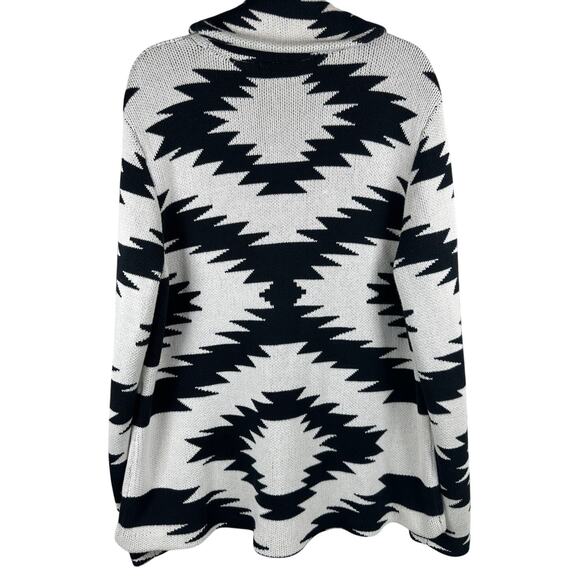 Bold Navajo Knit Cardi — Chaps Blue Label XL Cozy Blanket Style - Picture 2 of 6